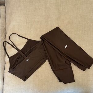 ALO Yoga Espresso Brown Activewear Ensemble

Top size Small
Leggings size XXS